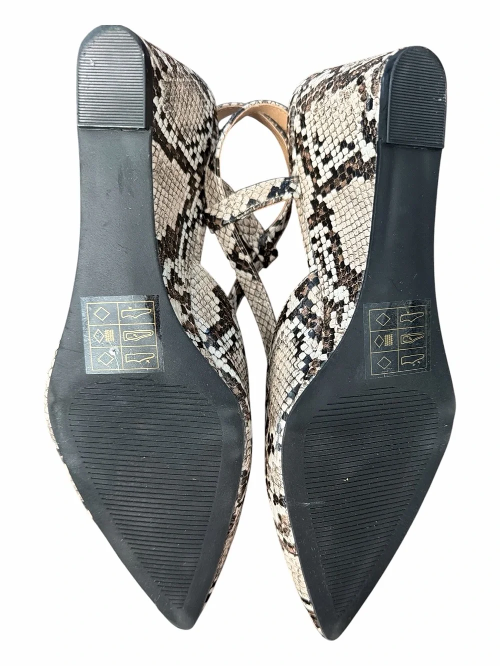 MARKET & SPRUCE Snakeskin Slingback Wedges Size 6